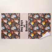 Serviette De Plage Jours de Chien de l'Été (Devant)