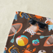 Serviette De Plage Jours de Chien de l'Été (En situation)