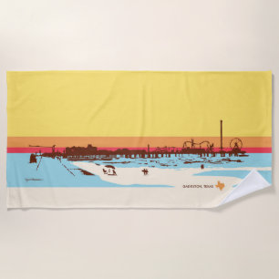 Serviette De Plage Jours de surf - Île Galveston, Jetée de plaisance