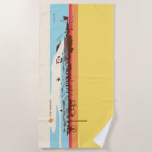 Serviette De Plage Jours de surf - Île Galveston, Jetée de plaisance (Devant)