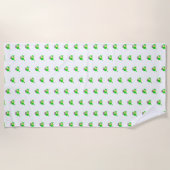 Serviette De Plage Joyeuse Grenouille de fête (Devant)