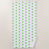 Serviette De Plage Joyeuse Grenouille de fête (Devant)