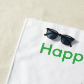 Serviette de plage Joyeuse St. Patrick Rabbit (En situation)