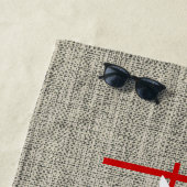 Serviette De Plage Joyeuses fêtes Noël rustique (En situation)