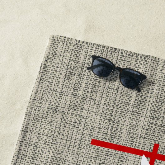 Serviette De Plage Joyeuses fêtes Noël rustique (En situation)