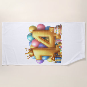 Serviette De Plage Joyeux 14ème anniversaire