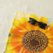 Serviette De Plage Joyeux bourdon abeilles jaune couple de tournesol  (En situation)