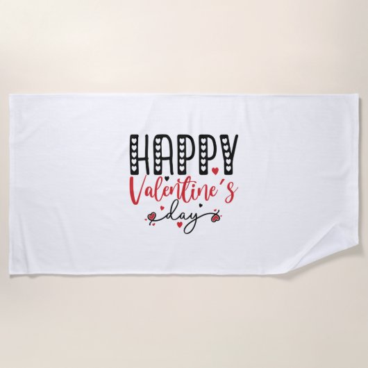Serviette De Plage Joyeux cadeau Couple Saint-Valentin (Devant)