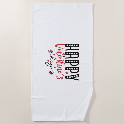 Serviette De Plage Joyeux cadeau Couple Saint-Valentin (Devant)