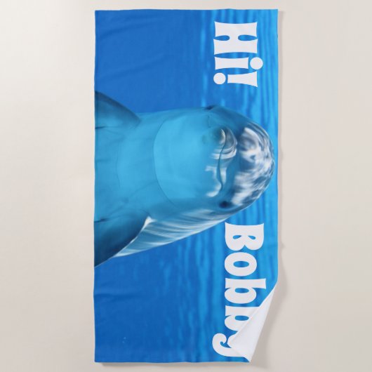 Serviette De Plage Joyeux dauphin (Devant)