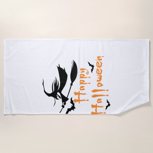 Serviette De Plage Joyeux Halloween (Devant)
