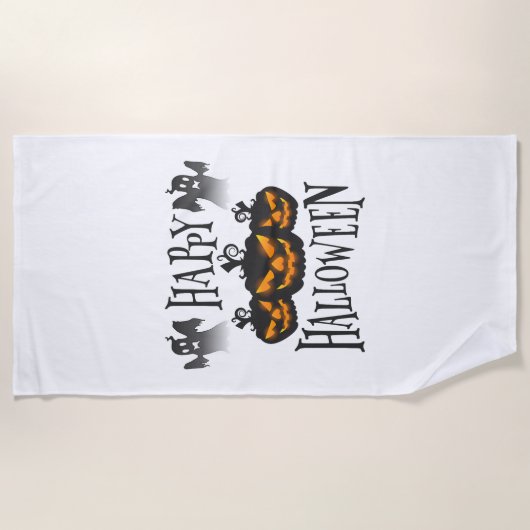 Serviette De Plage Joyeux Halloween (Devant)
