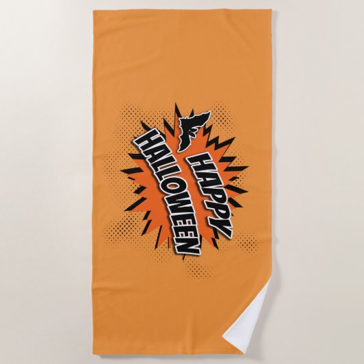 Serviette De Plage Joyeux Halloween (Devant)