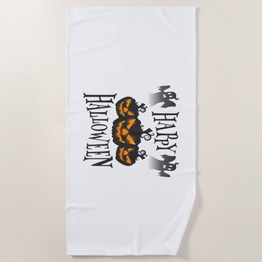 Serviette De Plage Joyeux Halloween (Devant)