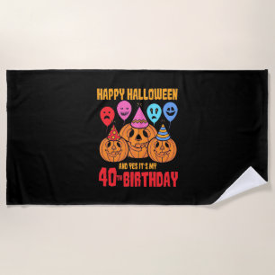 Serviette De Plage Joyeux Halloween 40e anniversaire