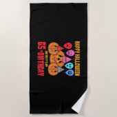 Serviette De Plage Joyeux Halloween 65e anniversaire (Devant)