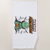 Serviette De Plage Joyeux Halloween Dragon déguisé (Devant)