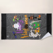 Serviette De Plage Joyeux Halloween Enfants mignonnes et Éffrayants (Devant)