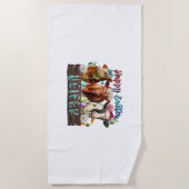 Serviette De Plage Joyeux Heifer de Pâques (Devant)