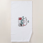 Serviette De Plage Joyeux Howlidays Funny Chien cadeau de Noël (Devant)