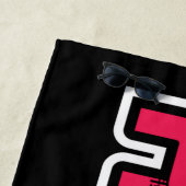 Serviette De Plage Joyeux mot de couleur Rainbow (En situation)