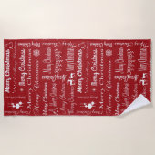 Serviette De Plage Joyeux Noël (Devant)
