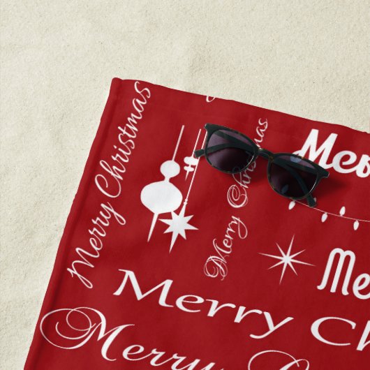 Serviette De Plage Joyeux Noël (En situation)