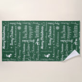 Serviette De Plage Joyeux Noël (Devant)