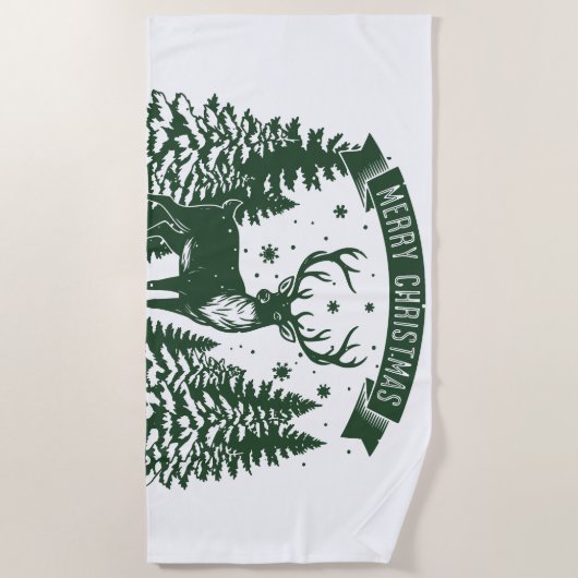 Serviette De Plage Joyeux Noël (Devant)