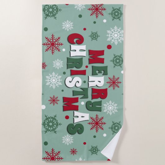Serviette De Plage Joyeux Noël (Devant)