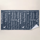 Serviette De Plage Joyeux Noël (Devant)