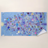 Serviette De Plage Joyeux Noël - Arbre de Noël (Devant)