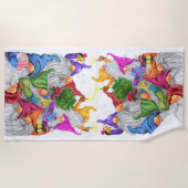 Serviette De Plage Joyeux Noël Beach Towel Gnome Célébration (Devant)