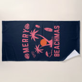 Serviette De Plage Joyeux Noël Beachmas En Juillet (Devant)