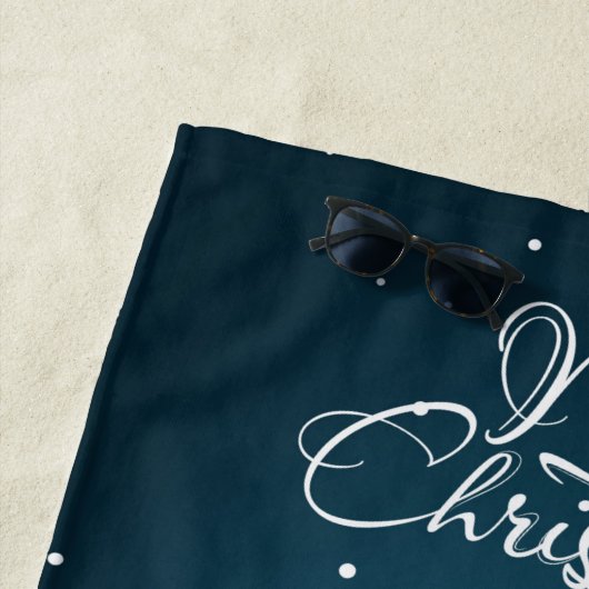 Serviette De Plage Joyeux Noël mignon Parachute moderne Père Noël (En situation)