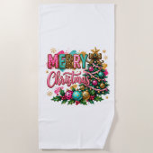 Serviette De Plage Joyeux Noël prépa (Devant)