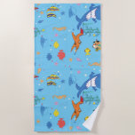Serviette De Plage Joyeux Noël Shark<br><div class="desc">Joyeux Noël Shark</div>