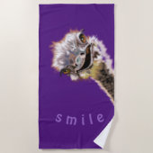 Serviette De Plage Joyeux Ostrich (Devant)