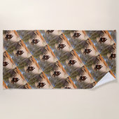 Serviette De Plage "Jumping Joy : Le saut des éléphants Animés" (Devant)