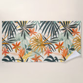 Serviette de plage Jungle Bloom (Devant)