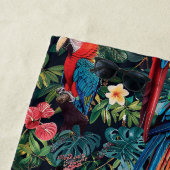 Serviette De Plage Jungle de perroquets (En situation)