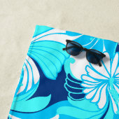 Serviette De Plage Jungle d'Hibiscus Florale tropicale hawaïenne - Tu (En situation)