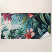 Serviette De Plage Jungle Floral (Devant)