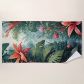 Serviette De Plage Jungle Floral 2 (Devant)