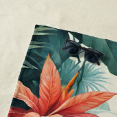 Serviette De Plage Jungle Floral 2 (En situation)