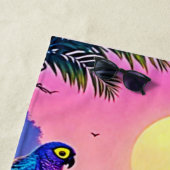 Serviette De Plage Jungle Lune Blue Parrot Paradise (En situation)