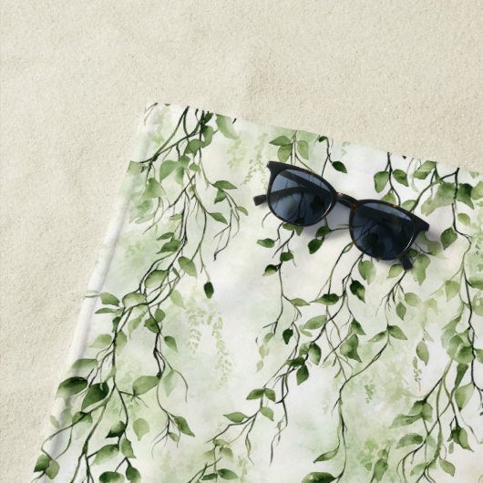 Serviette De Plage Jungle sauvage Green Ivy (En situation)