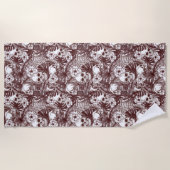 Serviette de plage Jungle Skulls (Devant)