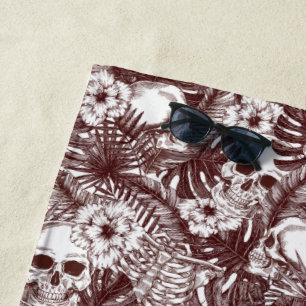 Serviette de plage Jungle Skulls