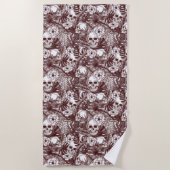 Serviette de plage Jungle Skulls (Devant)